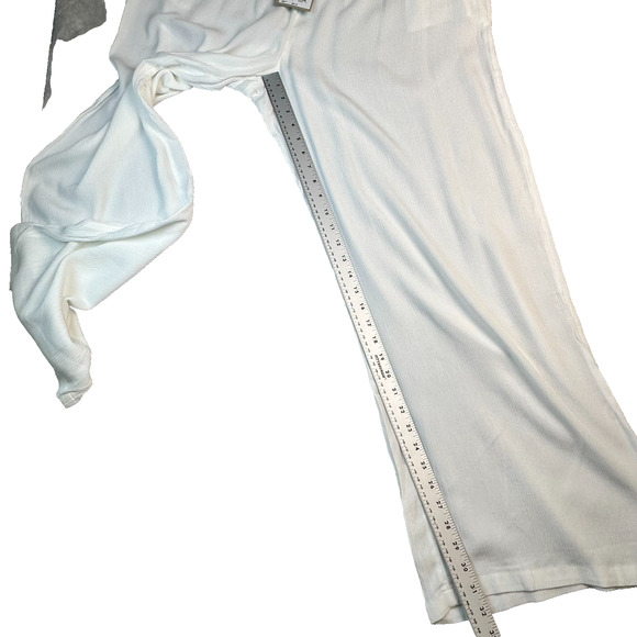 Prana Fernie Beach Pant Womens XL White Swim Cover-Up Flowy Crinkle Wide Leg NWT - Picture 10 of 16
